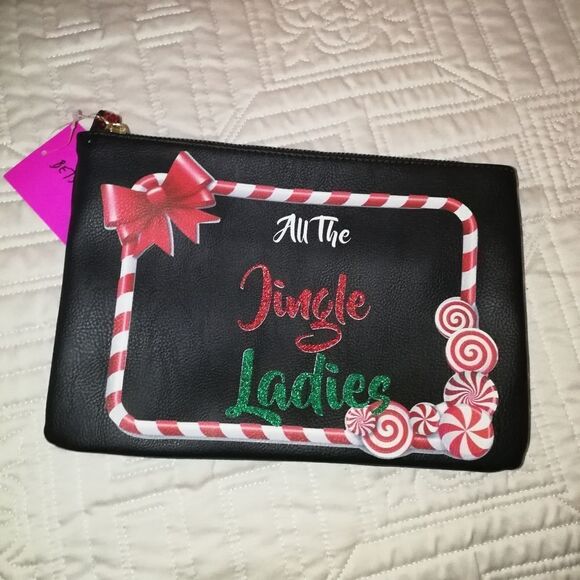 3/30$ BETSEY JOHNSON Phone Ring Stand & Pouch Christmas Bundle NWT - Picture 5 of 5